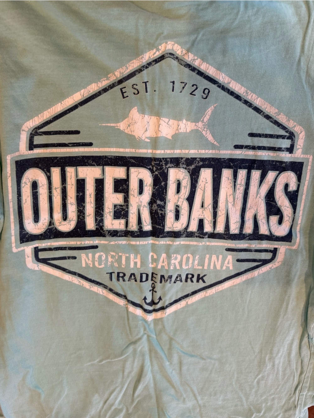 Women's Light Blue outer banks long sleeve Graphic Jacket